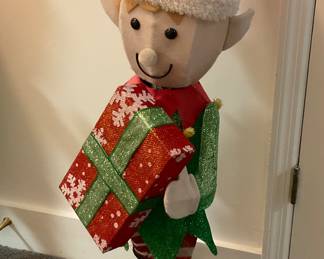 C415. Lighted elf with package 42” $30