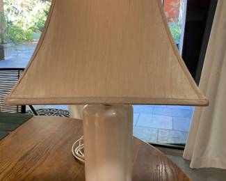 B130. 22”tall cream ceramic lamp $20