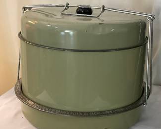K222. Vintage Multi pie/cake carrier with wire handle $25