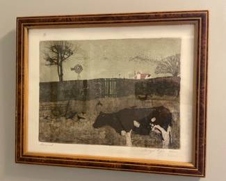 U605 Limited edition signed print “Barnyard” scene 23/200 $45