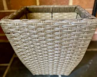 P150 11”x11” woven style planter $6