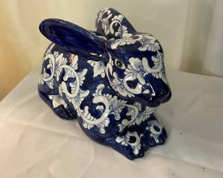 D501. 12” ceramic bunny 12