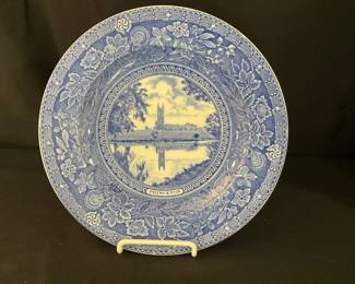 B-175. Princeton University blue transferware commmerative plate $25