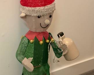 C414. Lighted elf with syrup jar 42” $30