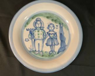 K-245. Mary Hadley hand painted plate 13” $12