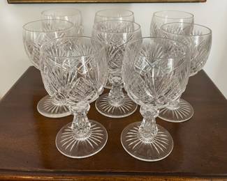A408Set of 8 hand-cut lead crystal goblets $95