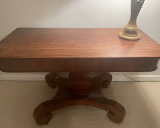 U821 Mahogany Empire Revival Console $150