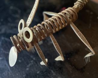 P400 recycled metal insect folk art sculpture $16
