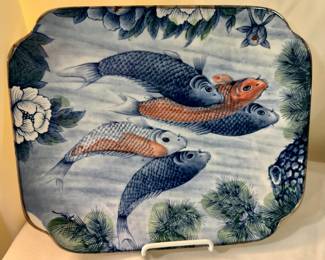D-522 13” Imari porcelain serving platter $15