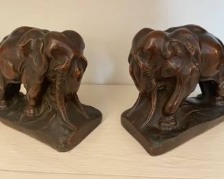 A427 Bookends Bronze elephants by copyright KBW ART BRONZ $45
