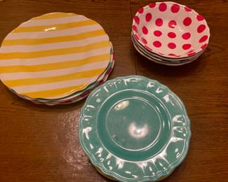 R119 Set of 12: 4 bowls, 4 salad/ desert plates, 4 dinner plates; acrylic $10