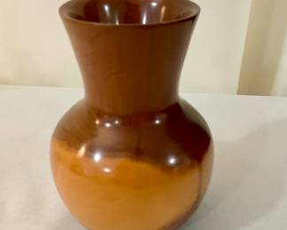 D519 Hand-turned wooden vase 4” $12