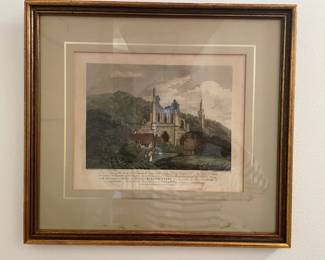 U820. “Byland Abby” engraving by Thomas Hearne and William Byrne (1786) $125