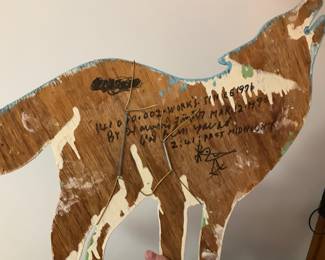 B307. Reverse side Signed and handwritten text by Howard Finster