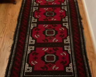 U604. Handwoven tribal wool rug 3’x6’. $45