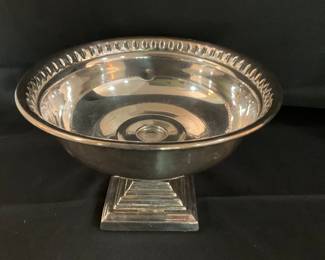 B116 silver plate pedestal bowl $14