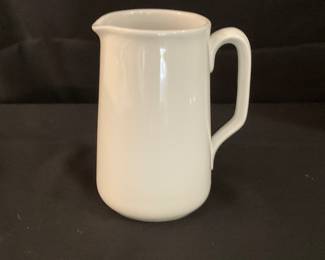 K219. 5” white ceramic pitcher $6