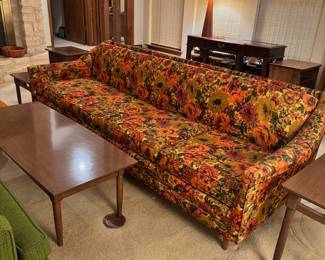 Kenmar Mid Century Floral Sofa