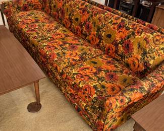 Kenmar Mid Century Floral Sofa
