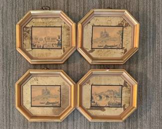 Set of 4 Art Gravure
