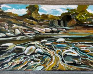 Large Abstract Oil on Canvas C. Goolsbee