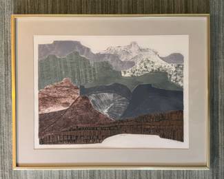 "Gorge" 22/50 by John Ross Collograph