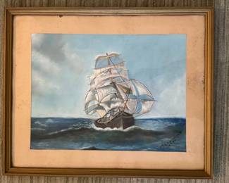 Watercolor by M. Lowrance 1946