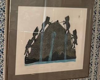 "Hurry To The Top of The Hill" Stonecut & Stencil 24/50 