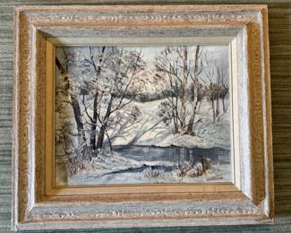 Oil Painting Signed AMI 78