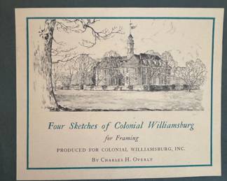 Four Sketches of Colonial Williamsburg