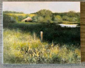 Oil on board by C. David