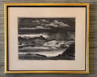 "Lake Tarryall" Lithograph by Willem Dooyeward