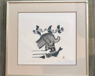 "Birds Watch The Seal" 5/50  Stonecut & Stencil