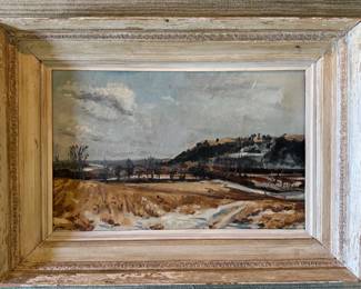 "Snow Scene Near Rosemont" Oil by Robert Buchanan