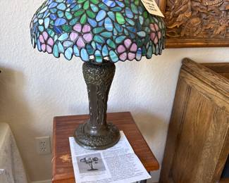 ANTIQUE HANDEL LAMP ORIGINAL AND SIGNED