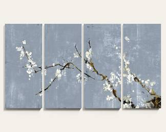 Ballard Designs Cherry Blossom wall canvas. Four panels