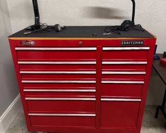 Craftsmen tool box with tools