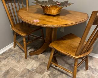 Drop Leaf Oak Dinette Set
