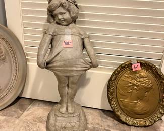 Cute little girl statue