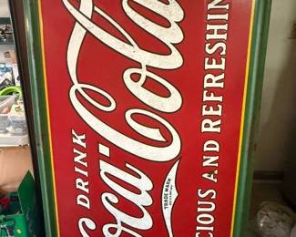 antique 1931 Tennessee Enamel Co. Coca Cola Porcelain Sign - measures 5 x 3