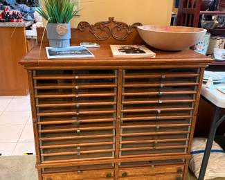 Antique Double Spool Cabinet