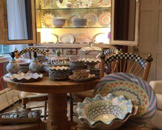 Lots of beautiful pieces. Priced to sell, there are many never used items, used only for display, some used, but in perfect condition, and some «as is » pieces.