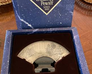 Selangor Pewter Asian Landscape Design Fan