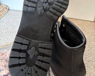 Rugged Outback Men's Black Leather Work Boots – Size 11