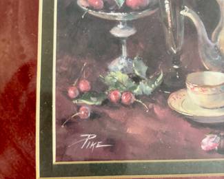 Pair of Floral Prints Signed Pike