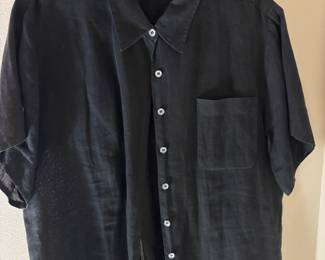 Edward Men's Black Button Up Short Sleeve Shirt