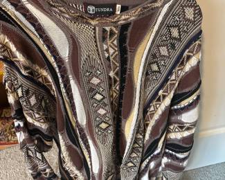 1990s Tundra 3D Knit Men's Sweater – Size XL