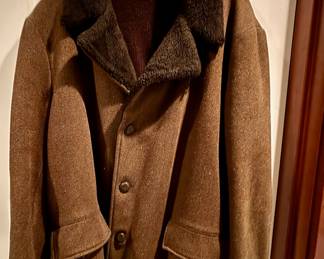 Circa 1970s Woodsman Brown Wool Coat
