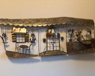 Paris Street Scene Metal Wall Sculpture