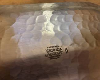 Wendell August Aluminum Tray with Amish Farm Scene